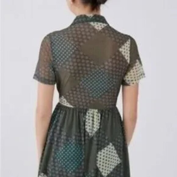 EUC Urban Outfitters "Dottie" Mini Button-Front Mesh Dress Size Medium - Picture 2 of 8